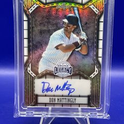 Don Mattingly Autographed Leaf Card  #/45