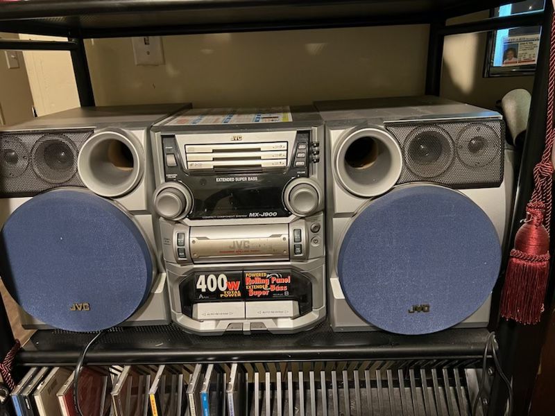 JVC MX-J900 Compact Stereo System, Rotating Panel, 400 Watts