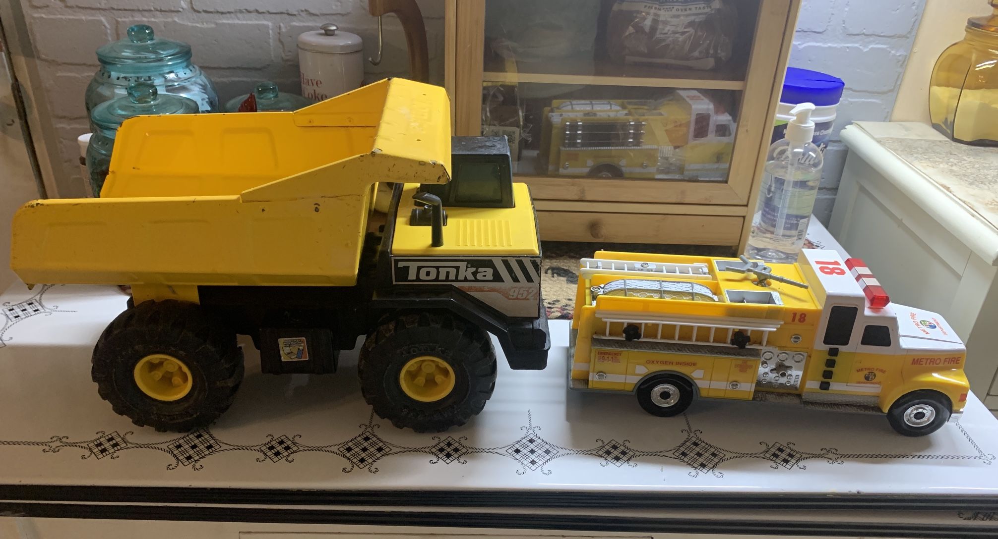 Tonka Dump Truck And Fire truck