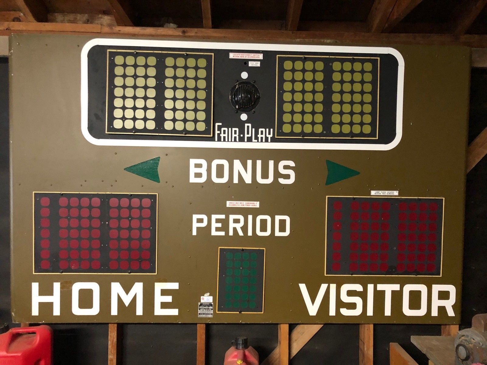 Vintage scoreboard sign