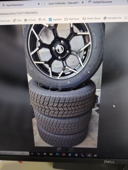 Set of new tires for golf cart w rims