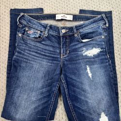Blue Hollister Skinny Jeans