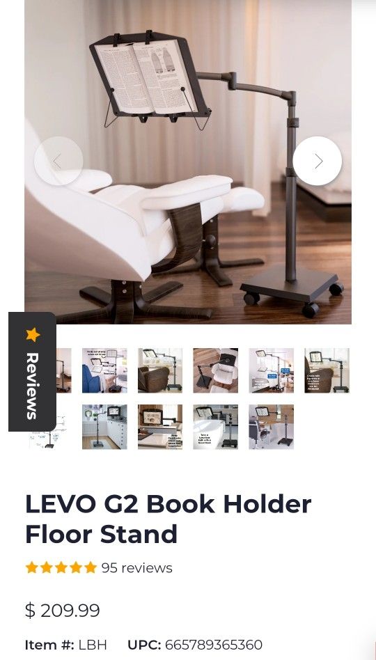 LEVO G2 Book Holder Floor Stand