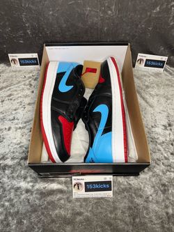 Nike Retro Air Jordan Nc/Chi 1 Lows, Size 9 Mens , 10.5 Womens Asking 140$ Brand New, Comes With A Black & Red Pair Of Laces 153Kicks On Instagram