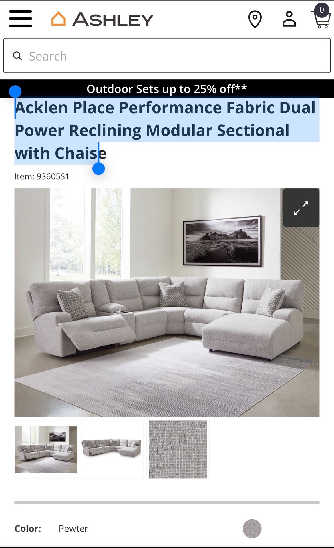 Sofa recliner set