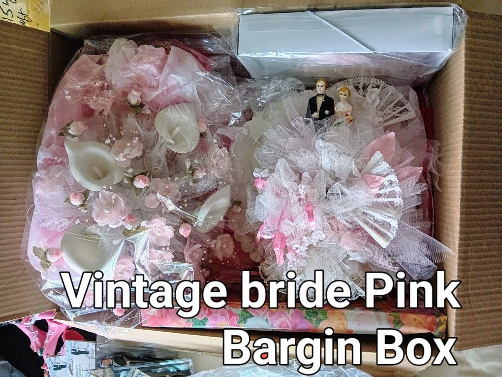 Vintage PINK Bridal Box