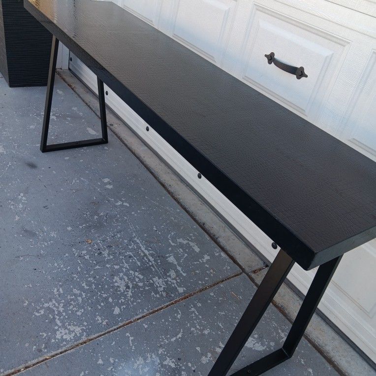 71" XL Modern Alligator Skin Entryway Table