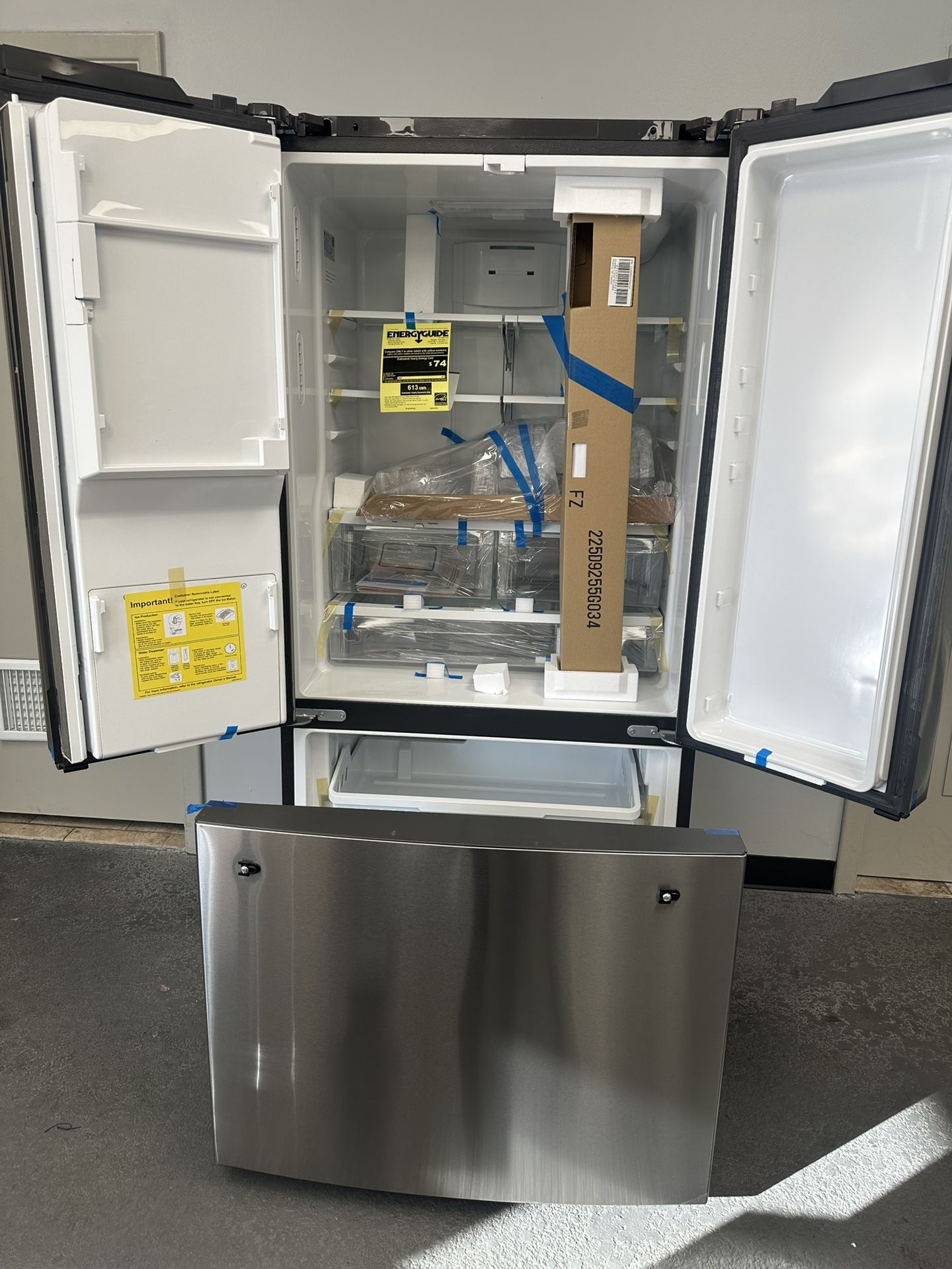 French Door Refrigerator – Stainless Steel – $1200