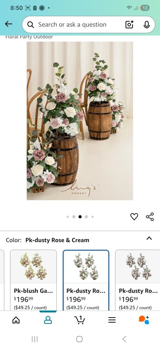4 Freestanding Flower Arrangements