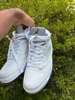 Jordan 5s all white size 10 120$