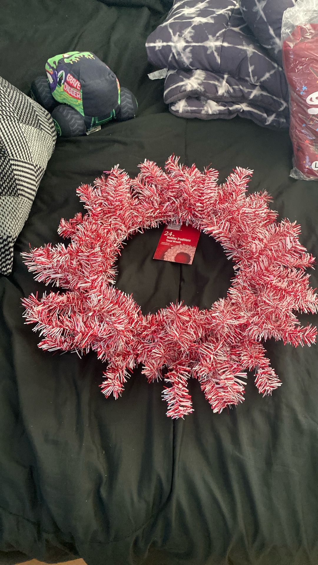 Christmas Traditions Tinsel Wreath!! Corana De Navidad Para Decorar
