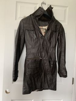 Miss Top Gun® Long Leather Jacket