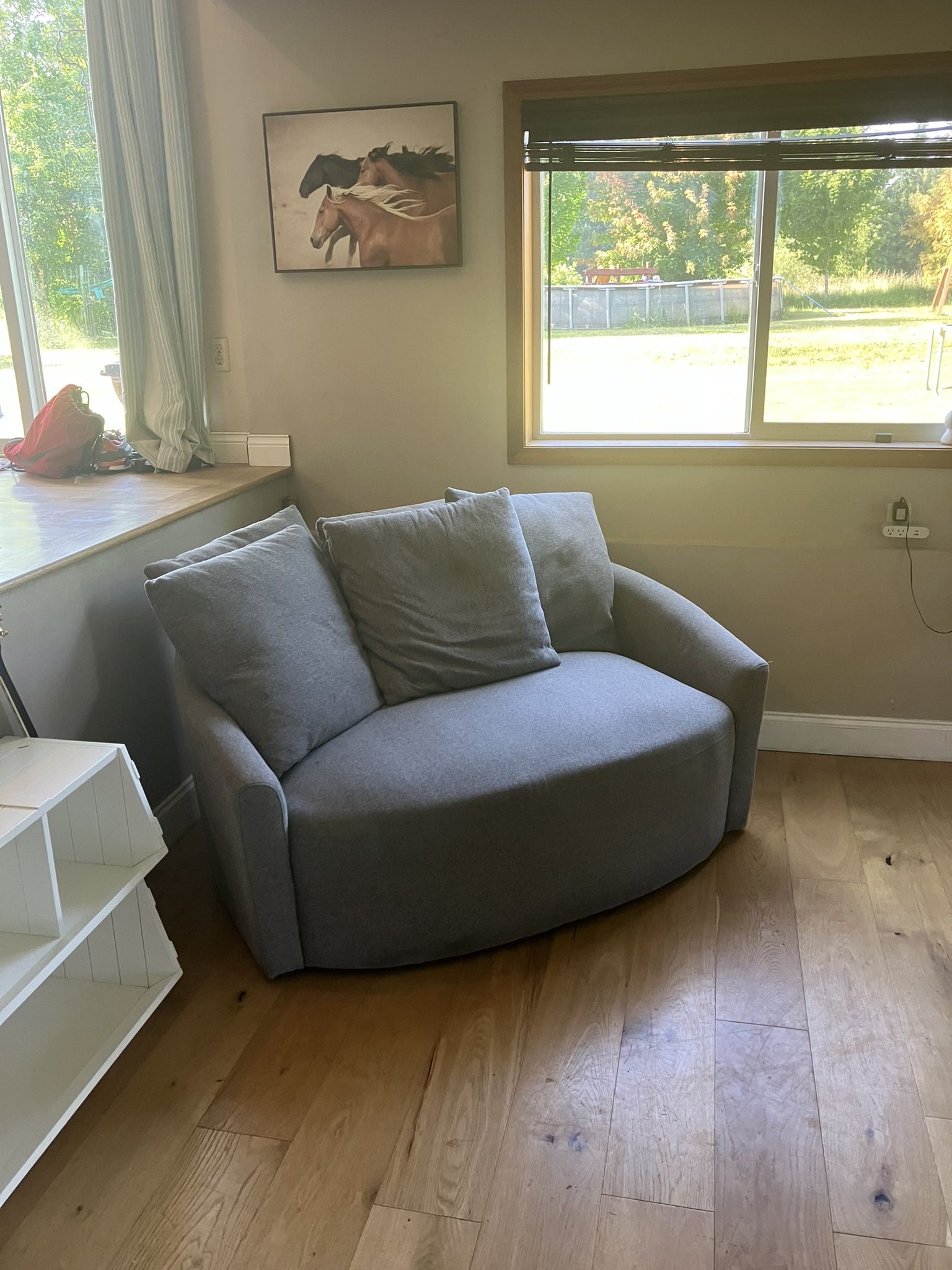 Gray Swivel Chair