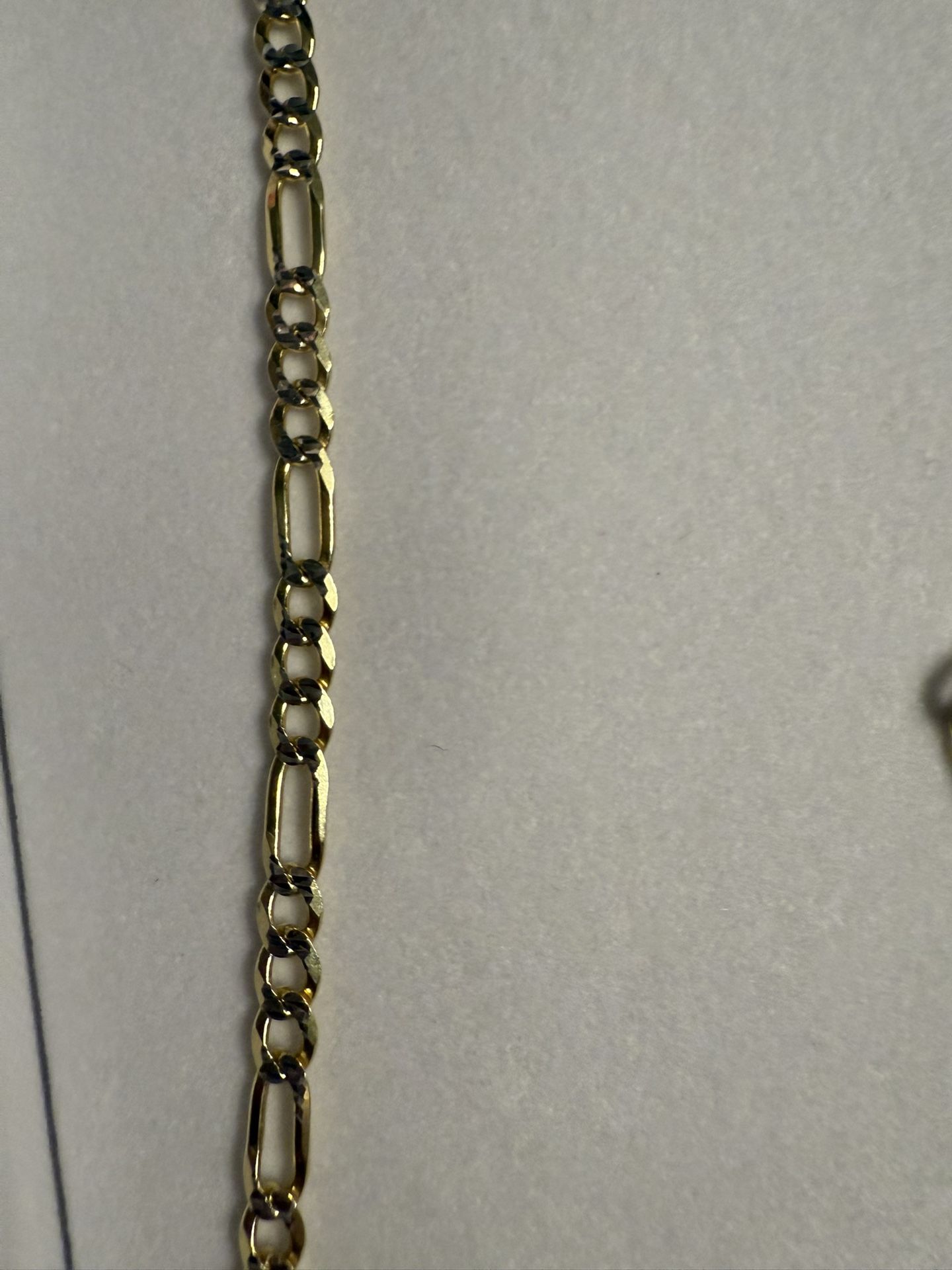 18kt Gold Bonded Silver Figaro Chain