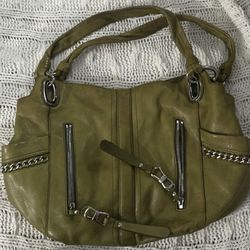 Vintage B. Makowsky Olive Green Handbag