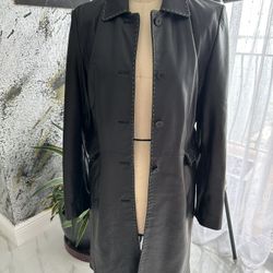 Reaction Kenneth Cole genuine leather coat Size s