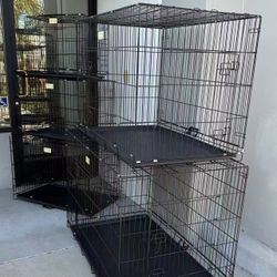 New In Box $30 To $70 24” 30” 36” 42” 48” Small To X-large dog Cage Crate Kennel Collapsible Foldable Pet Carrier 