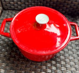 Red Mini Ceramic Cocotte with Lid