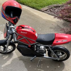 Razor Electric Bike & Helmet
