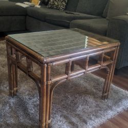 Bamboo End Table Tiki Palm Beach Style $30 firm