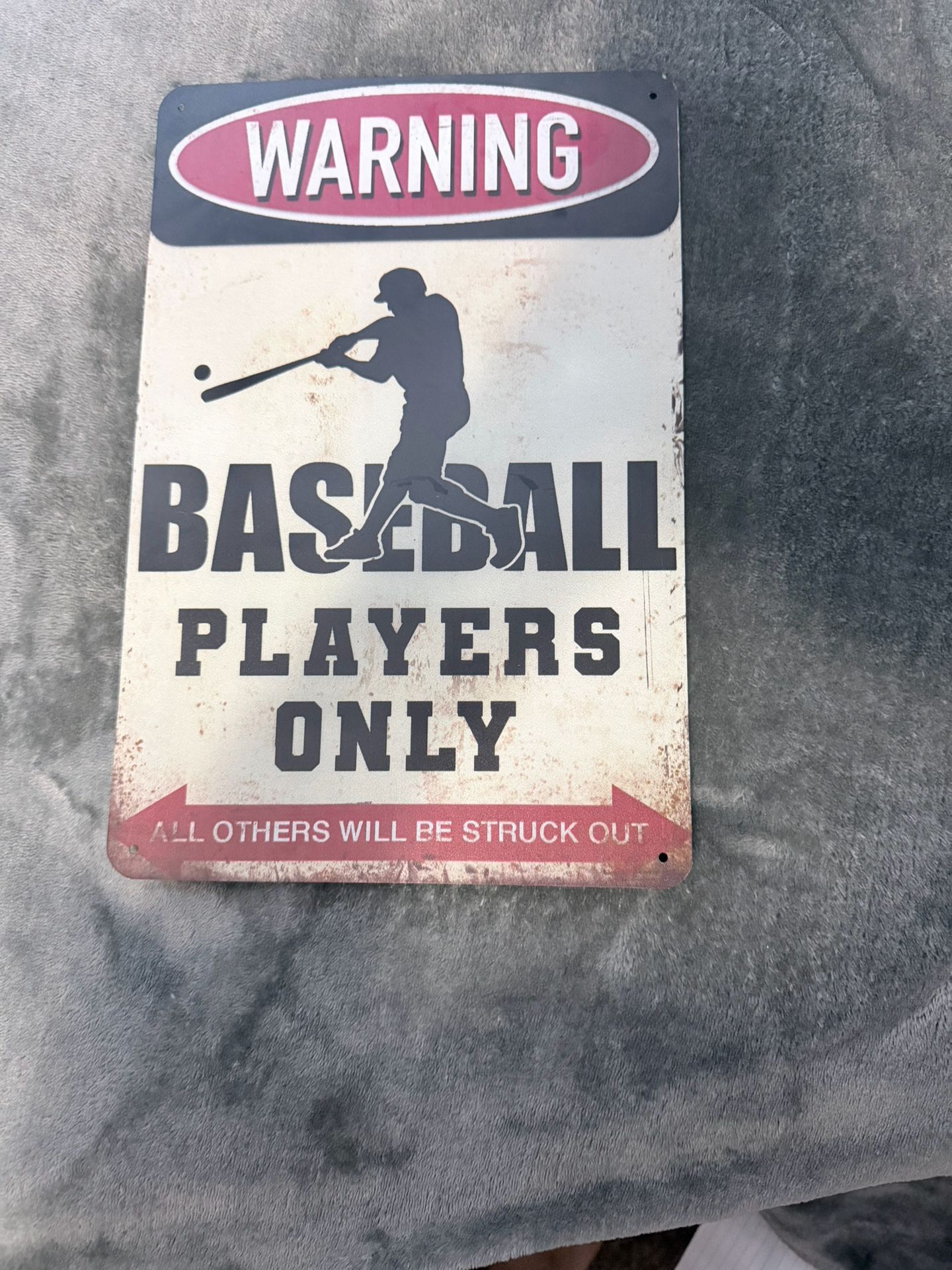 Baseball Sign For Room