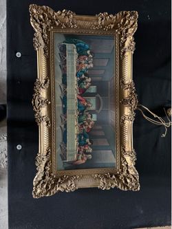 Ornate Gold Framed "The Last Supper" Art Print Made in Italy
