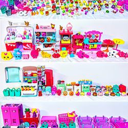 Huge Lot Of Shopkins Miniature Food Grocery Store Shopping Over 300 Pieces 