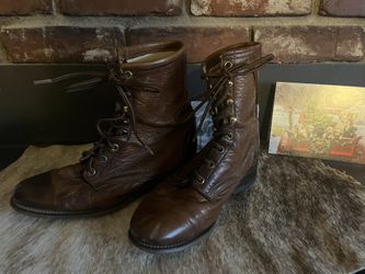 Women’s lace Up cowboy Boots. 