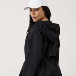 Utility Rain Jacket By Athleta (M) Grey 