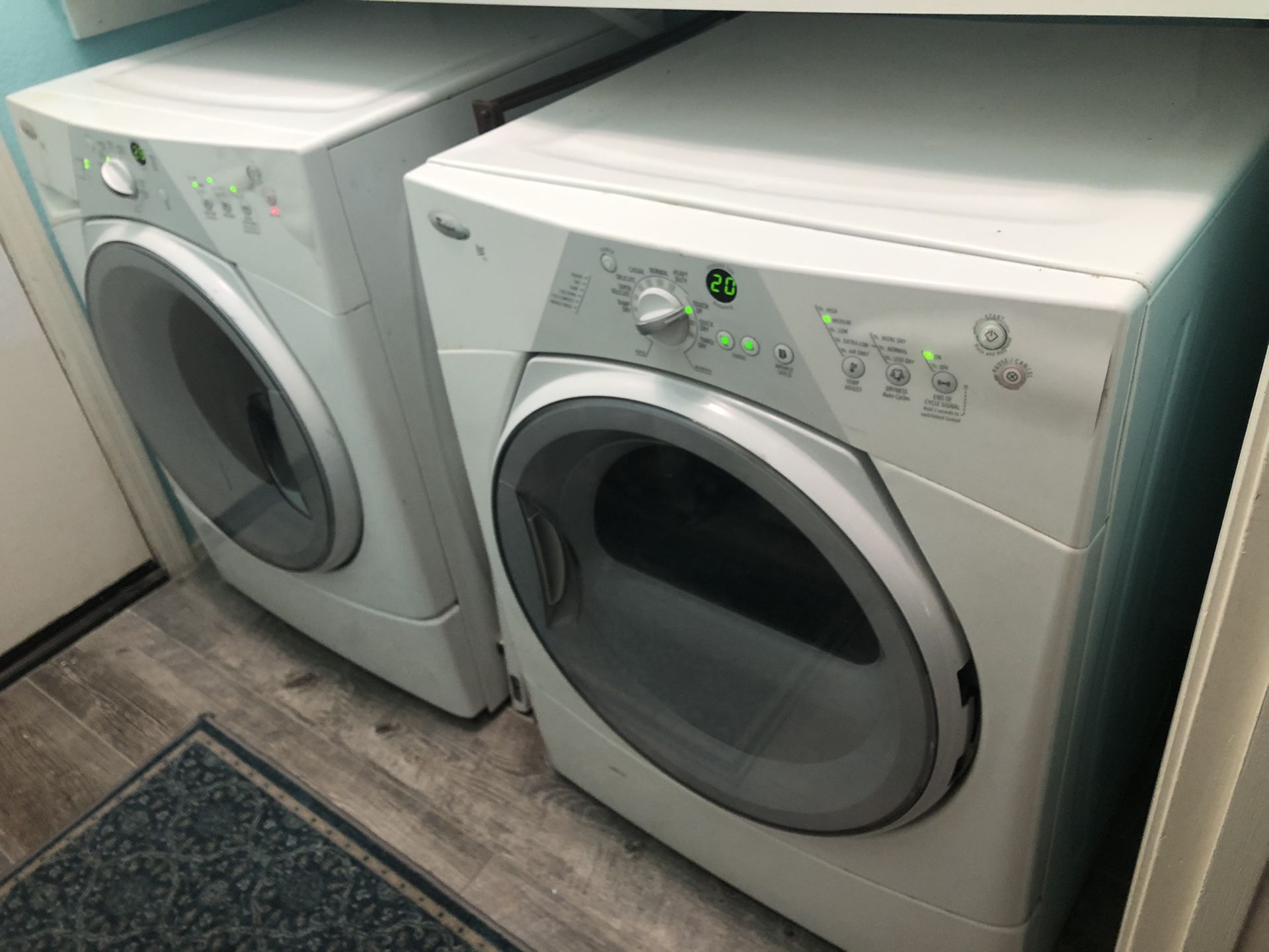 Whirlpool Duet Sport Front Load Washer and Dryer Set, Electric, White