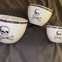 3 piece skull bowl 