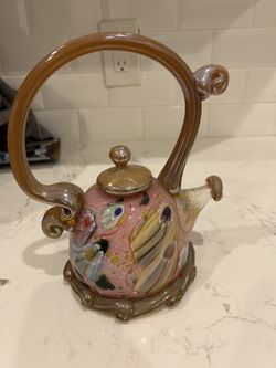 Blown MoranoGlass Decorative Teapot 