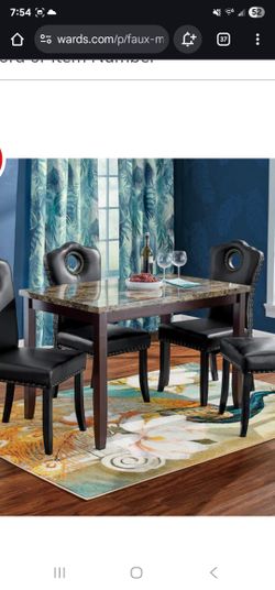 Elegant Faux-Marble Dining Table Brand New!!