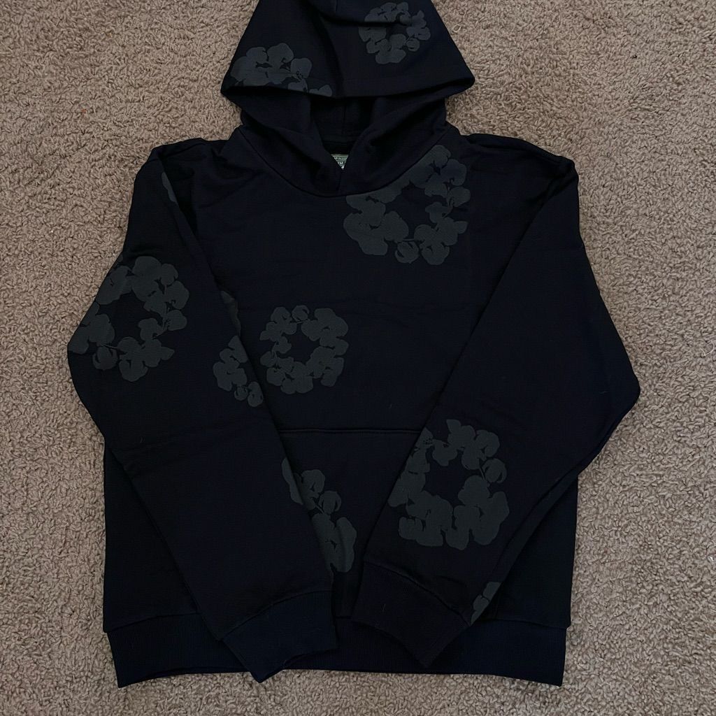 Black Denim Tear Hoodie
