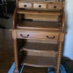 Vintage National Mt. Airy roll-top desk