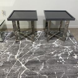High Gloss Lacquer Side/End Tables  or RUG AVAILABLE