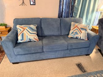 Blue 88” sofa couch