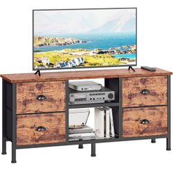Furologee TV Stand Dresser with 4 Drawers