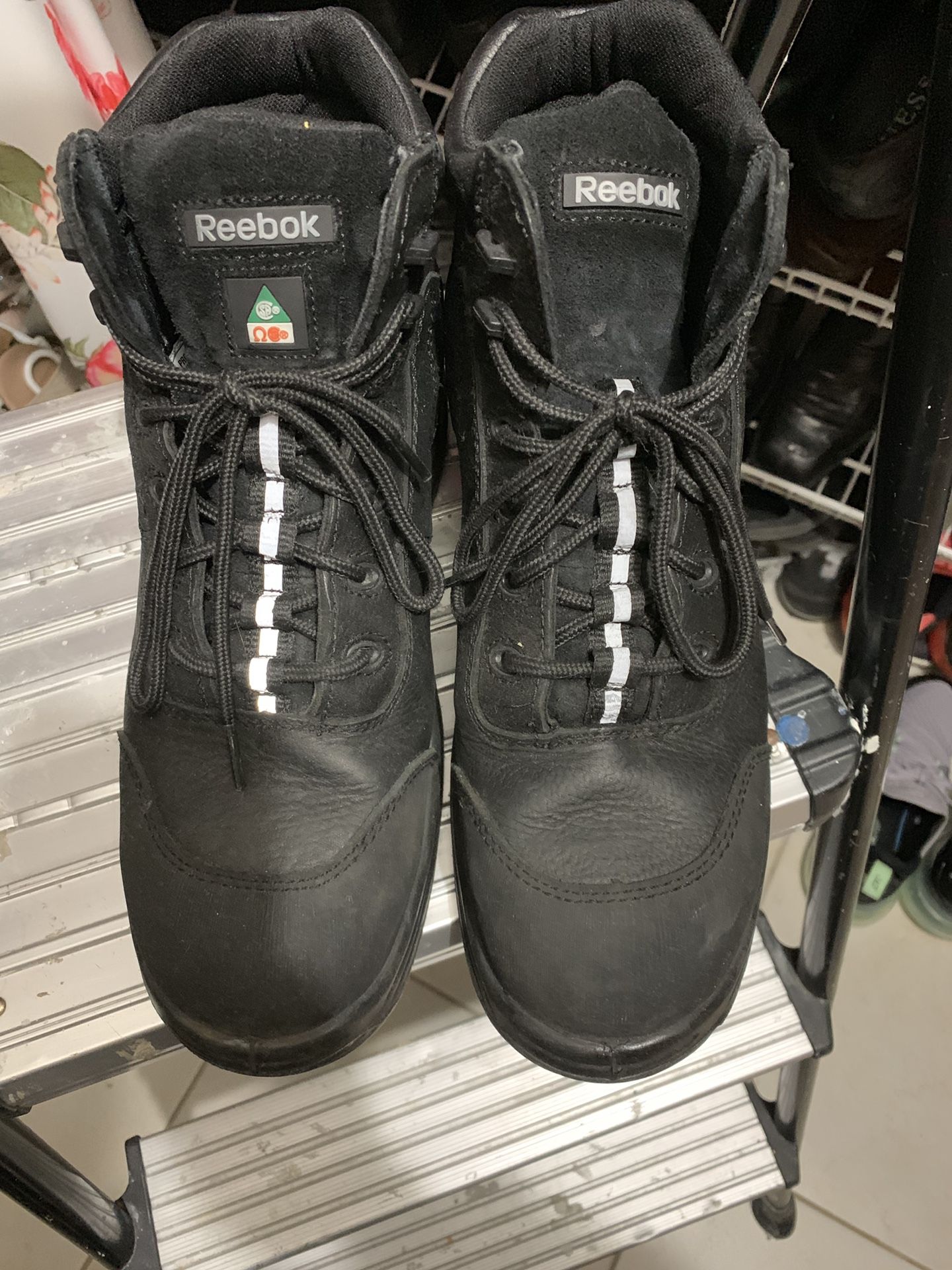 Reebok work boots,hard toe-9.5