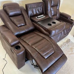 Power Reclining Sofa and Loveseat Thyme 