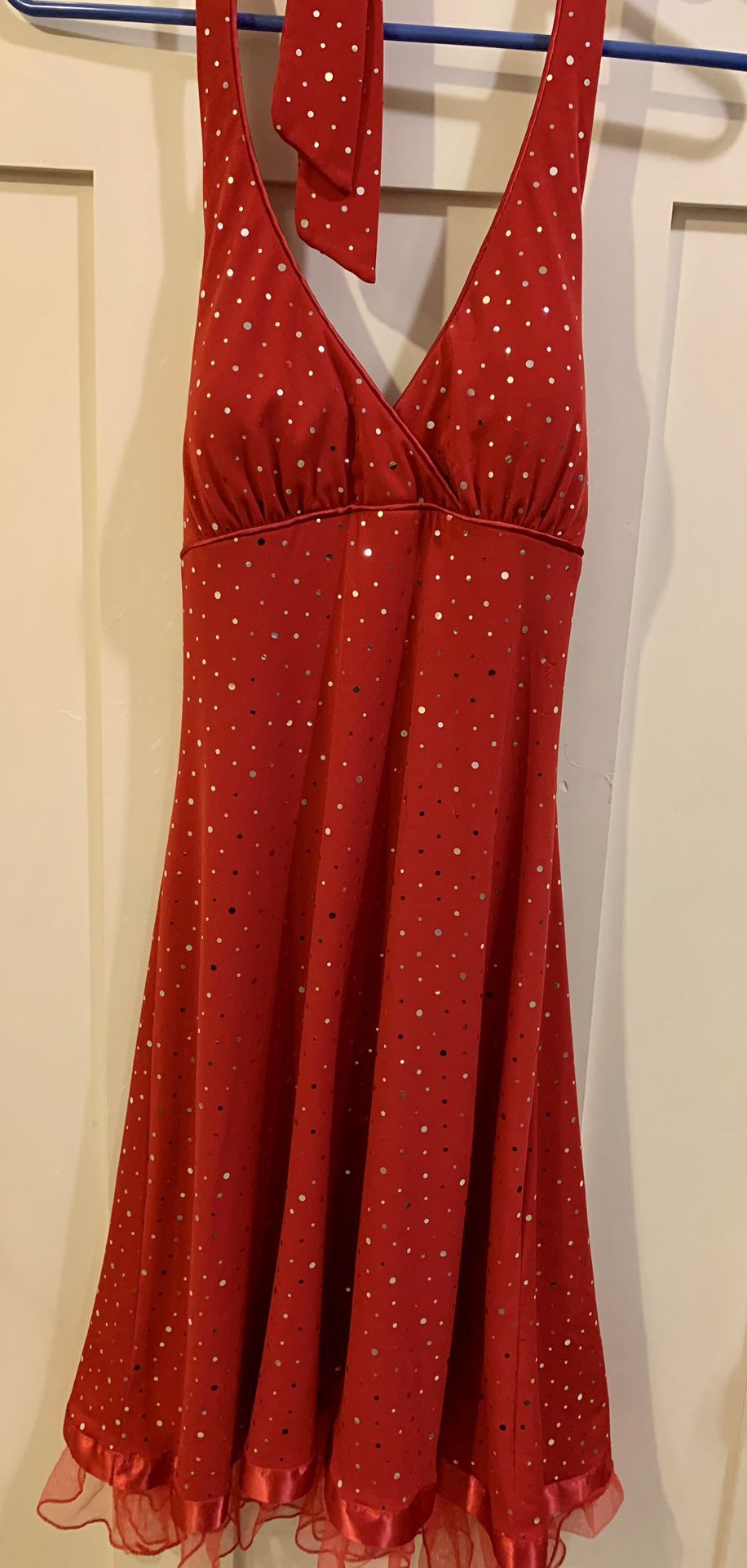 Sequined Red Cocktail Dress