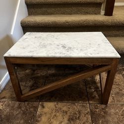 Marble & Wood end table