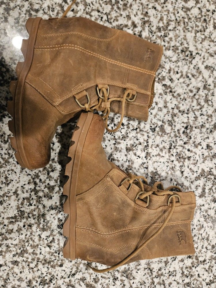 Sorel Joan of Arctic Wedge Mid Boot Ash Brown Waterproof Bootie Women's 11