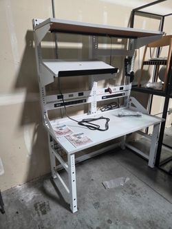 Safco Height Adjustable Heavy Duty Commercial Workbench Workstation