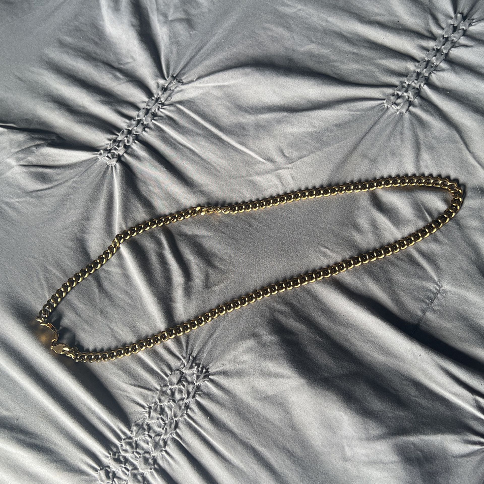 Gold Plated Stainless Steal Long Chain