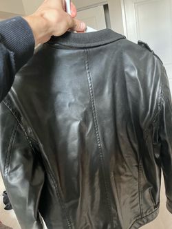 M black leather jacket