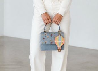 NEW Betsey Johnson Denim Floral Embroidered crossbody handbag Satchel purse