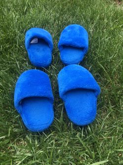 Adorable and soft boys toddler slippers great condition