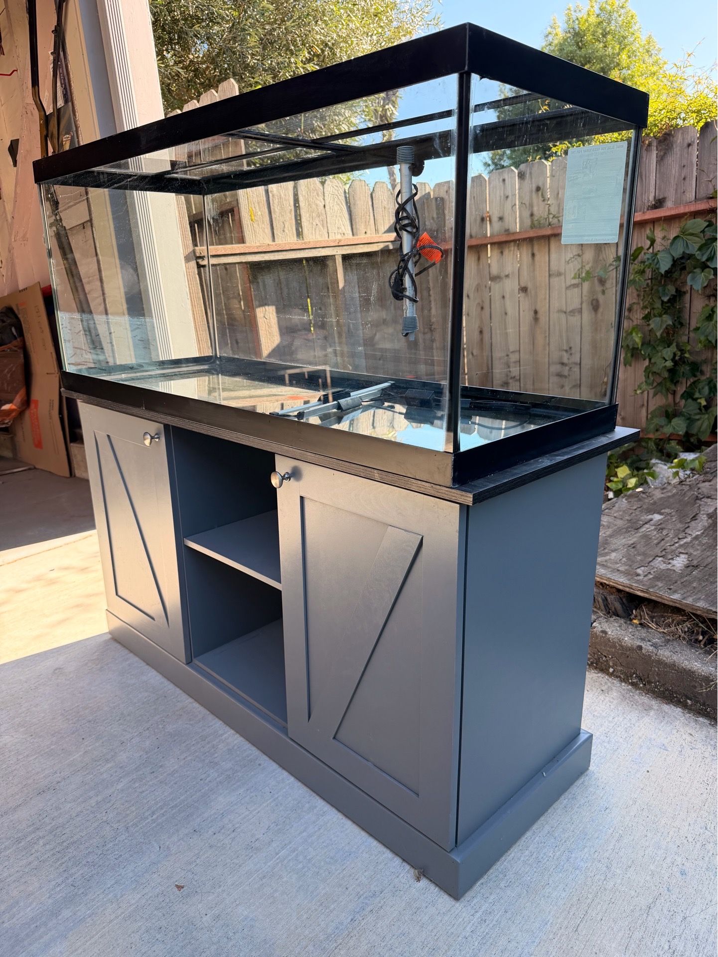 75 gallon glass aquarium tank and stand