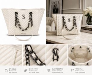 Elegant Quilted Chain Tote